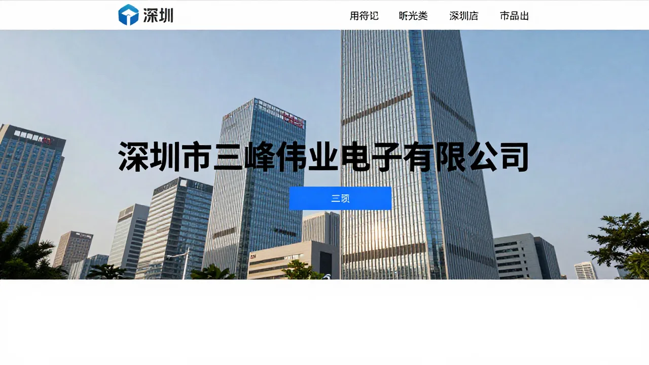 深圳市三峰伟业电子有限公司 首页主视觉